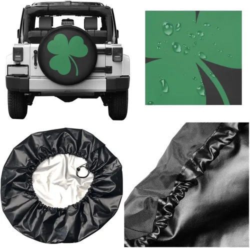 Vista 21 de Cool Cat and UFO Spare Tire Cover Wheel Protectors Dust-Proof Wheel Tire Cover Fit Trailer, Rv, Sand Many Vehicle 14inch