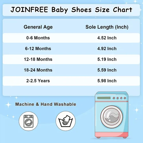 Vista 6 de JOINFREE Zapatillas transpirables para bebés y niñas, zapatos antideslizantes para primeros pasos, zapatos para cuna, zapatos descalzos para bebés