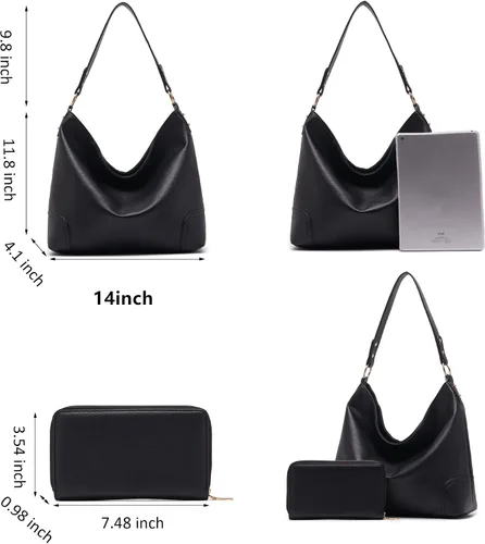Vista 2 de Juego de carteras y carteras para mujer, bolso grande con cartera, 3