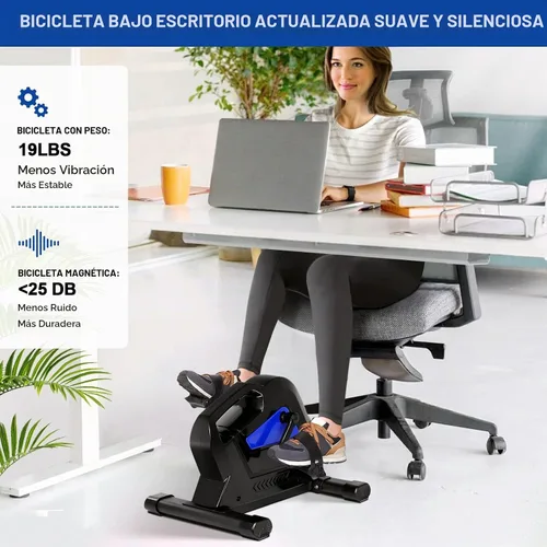 Vista 2 de AGM Ejercitador de pedal de bicicleta para debajo del escritorio
