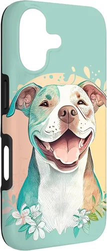 Vista 3 de Pit Bull - Carcasa para iPhone 17, diseño artístico de Pitbull para mujer