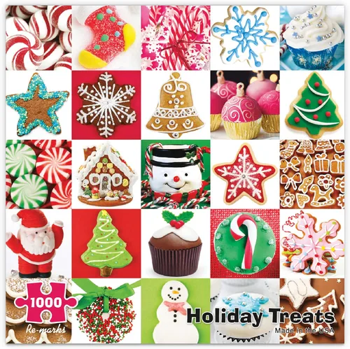 Vista 7 de Re-marks Collage de villancicos navideños para todas las edades, rompecabezas navideño de 1000 piezas