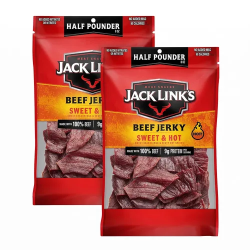 Vista 16 de Jack Link's Carne seca de media libra – Original – Hecho con carne de res 100% real – Aperitivos de proteína de carne real listos para comer – 0.35