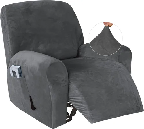 Vista 14 de 4 fundas de terciopelo grueso para silla reclinable, funda elástica para sofá reclinable de cuero, para sofá reclinable de casa rodante