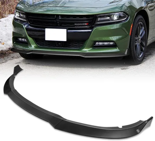 Vista 2 de Q1-TECH, 9 piezas de difusor de parachoques delantero y falda lateral compatible con Dodge Charger SE/RT/SXT/GT Base Trim 2015-2023, parachoques