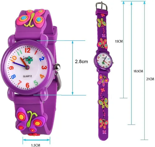 Vista 5 de Kids Gift Watch for Boys Girls, 3D Lovely Cartoon Watch for Kids Age 3-8 - Best Gifts