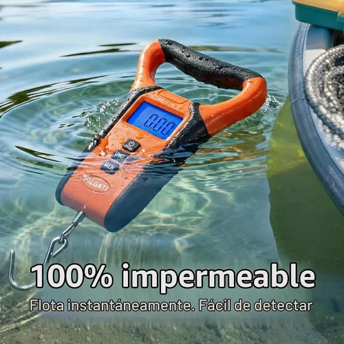 Vista 2 de Báscula de pescado flotante impermeable con estuche de transporte
