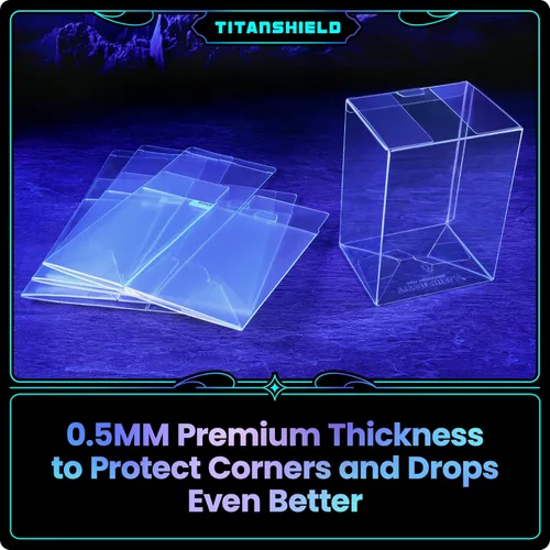 Vista 7 de TitanShield Funda protectora de platino de 0.020 in resistente a los rayos UV y a los arañazos, compatible con Funko, figuras de vinilo de 4
