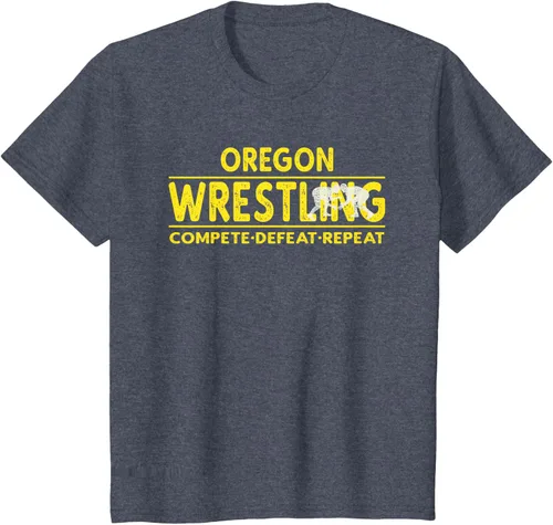 Vista 66 de Oregon Wrestling - Camiseta para competir, derrota, repetir