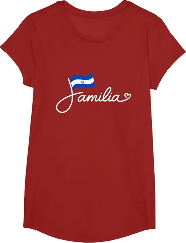 Vista 48 de El Salvador Familia - Camiseta con texto en inglés "La Familia de la Bandera Salvadoreña