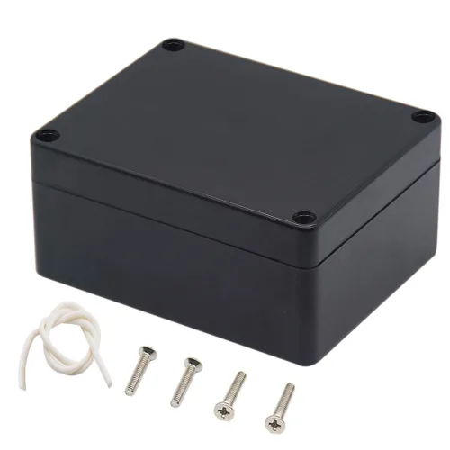 Vista 18 de Zulkit. - Caja de plástico impermeable ABS IP65. - Caja de derivación eléctrica - color negro.