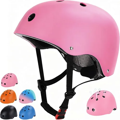 Vista 14 de Casco de bicicleta para niños, casco para niños y niñas de 1-3/2-4/3-5/5-8/8-14 años, ajuste ajustable y ligero, seguridad multideportiva
