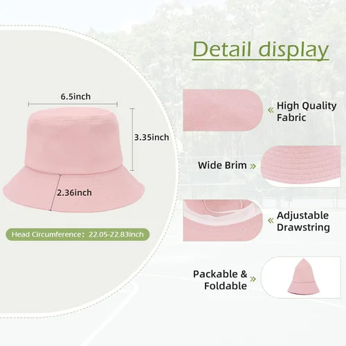 Vista 5 de Zando Sombrero de pescador para hombre, sombrero de sol de viaje, sombrero de pesca plegable, gorra de pescador al aire libre, sombreros de playa