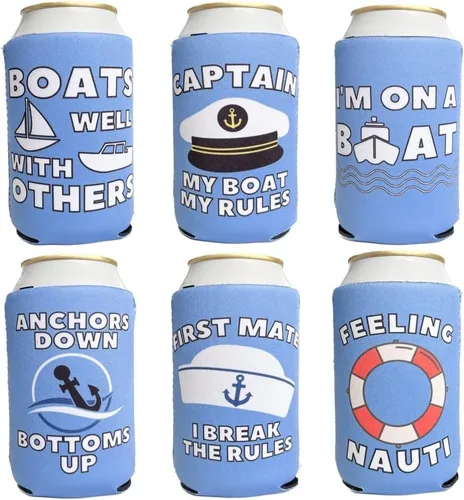 Vista 12 de Coozies Temáticas de los Años 70 - Regalo Genial para Cualquier Disco - Material de Neopreno Premium - Paquete de 6