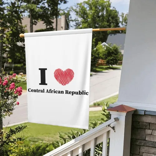 Vista 8 de I Love Central African Republic Garden Flag 28"x40" Inch Double Sided Garden Flags Home Lawn Outdoor Decor Flags Party Banner Welcome Flag