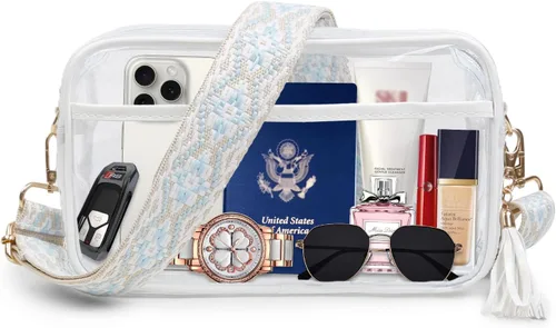 Vista 21 de TEBIEKOY Clear Purses for Women - Crossbody Small Bag, Stadium Approved, Sport Concerts