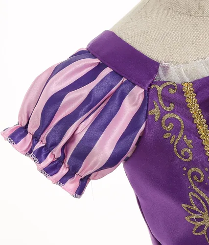 Vista 4 de Purple Princess Dresses for Girls Toddler Costume for Girls Kids Dress Up clothes with Accessories Birthday Cosplay Christmas