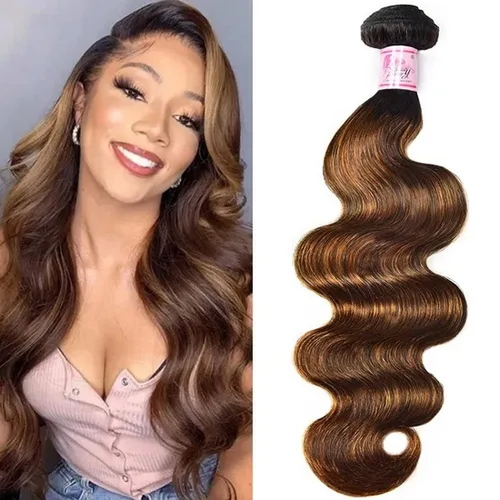 Vista 3 de Beauty Forever #FB30 - Extensiones de cabello humano virgen Remy virgen sin procesar de 8 pulgadas, 8 pulgadas FB30 Color 1 Bundle