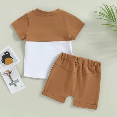 Vista 17 de Conjunto de camiseta de manga corta para bebé niño y niña, camiseta de manga corta, pantalones cortos casuales, ropa para recién nacidos, 6, 12, 18