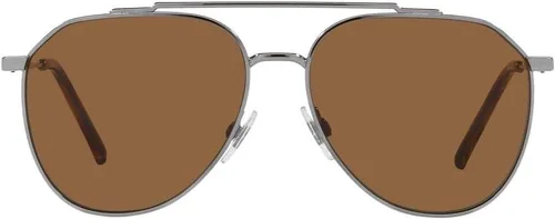Vista 2 de Dolce & Gabbana Gafas de sol DG 2296 0473 Gunmetal Marrón, Marrón plomizo
