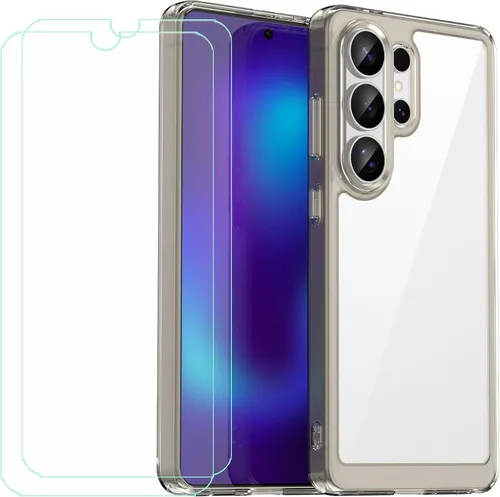 Vista 9 de TPU Cover for Yoresaw I26 Ultra + 2 HD Tempered Glass, Shell Protective Back Case - 9 Hardness Anti-Scratch Screen Protector (6,99")-MFXC - Black