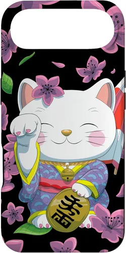 Vista 26 de Funda para iPhone 13 Pro Max Japanese Maneki Neko Lucky Cat