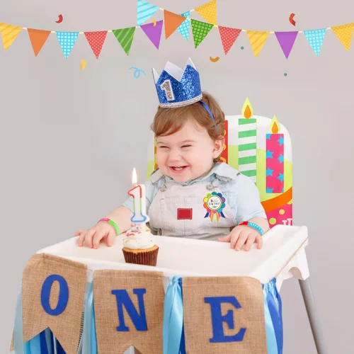 Vista 5 de Ctosree Kit de 140 piezas de cumpleaños para el aula: funda para silla, pulseras de goma, calcomanías de insignia para escuela, estudiantes