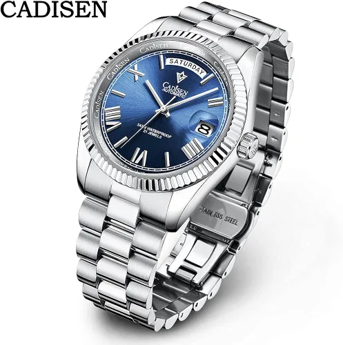 Vista 7 de CADISEN Reloj mecánico automático para hombre relojes casuales para hombre zafiro impermeable