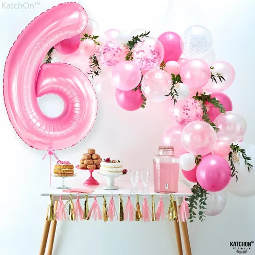 Vista 469 de KatchOn Globo negro del número 1 de 40 pulgadas, globo de feliz cumpleaños Large Mylar Number One Balloon for 1st Birthday Decorations, Foil