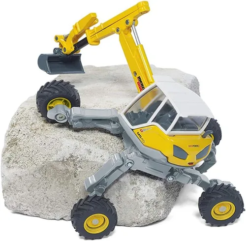 Vista 4 de siku 3548, Menzi Muck Walking Excavator, 1:50, Metal/Plástico, Amarillo, Chasis Ajustable