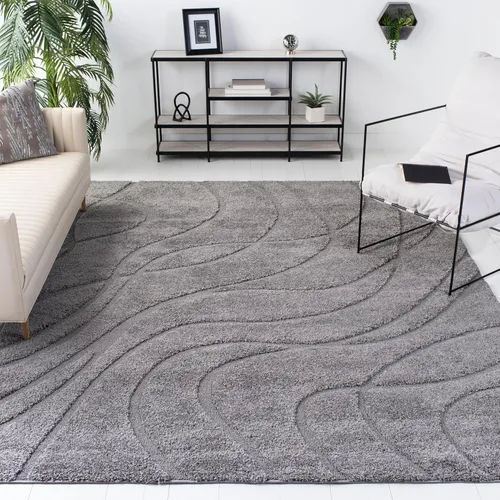 Vista 20 de Safavieh Florida Shag Collection - Alfombra de área de 2 x 3 pies, color crema/beige, diseño geométrico, felpa de 1.2 pulgadas de grosor, ideal