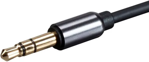 Vista 4 de Monoprice Cable de audio auxiliar TRS de 0.138 in, chapado en oro, 6 pies, negro, serie Onyx