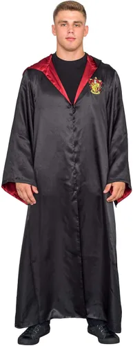 Vista 5 de Underboss Disfraz de Halloween de Harry Potter, bata larga negra con capucha