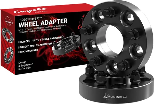 Vista 15 de Wheel Accessories Parts 2 espaciadores de rueda centrados en buje 5 en 4.724 in 0.197x4.724 in 0.787 in grueso 2.857 in Hub M14x1.5 14x1.5 rosca