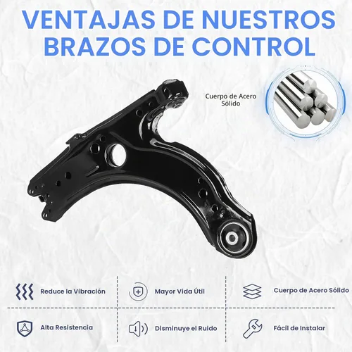 Vista 3 de Brazos de control delantero inferior con rótulas, articulaciones finales de barra estabilizadora, tirantes Kit de suspensión para Beetle 2001-2010