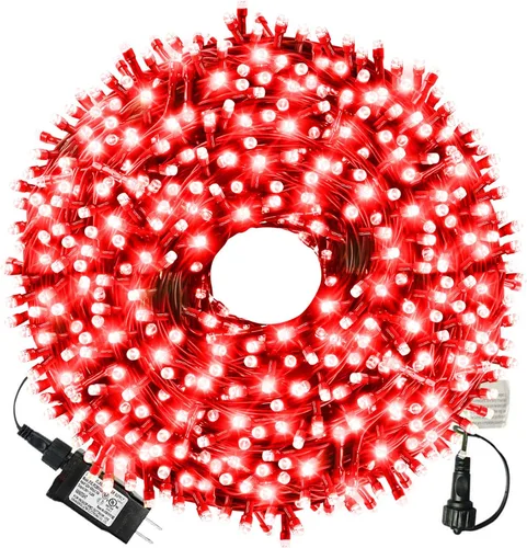 Vista 11 de XTF2015 Luces de Navidad LED de 105 pies con 300 LED, Enchufe de Extremo a Extremo, 8 Modos, Luces de Navidad Certificadas UL para Exteriores e