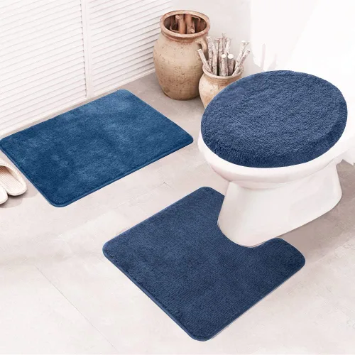 Vista 7 de Jianyana Juego de alfombras de baño de 3 piezas, incluye 1 alfombra de baño grande (19.5 x 31.5 pulgadas), 1 alfombra de inodoro en forma de U