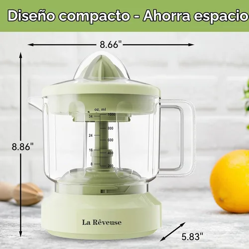 Vista 7 de La Reveuse Exprimidor eléctrico de cítricos naranja, 34 onzas, amarillo