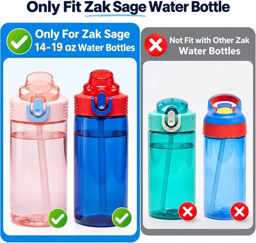 Vista 2 de Pajitas de repuesto para botella de agua Zak Kelso Sage de 14/16/19 onzas