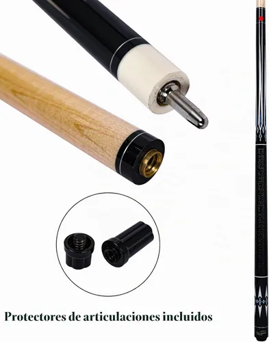 Vista 4 de 58" Pool Cue Low Deflection Billiard Cue 12.5mm Tip FPB-Negro+Azul