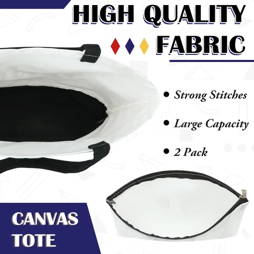 Vista 5 de 2 bolsas de lona reutilizables para comestibles, regalos y merchandising para programas de televisión de amigos, Blanco