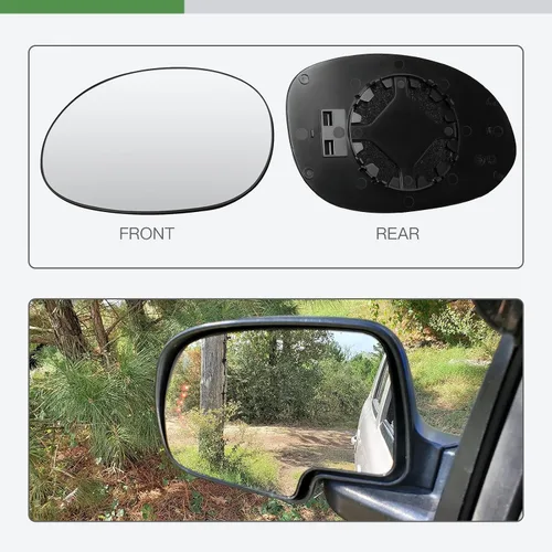 Vista 3 de SCITOO Espejo retrovisor lateral de cristal para el lado izquierdo del conductor, apto para 2004-2010 para Chevy EXPRESS para GMC Savana sin