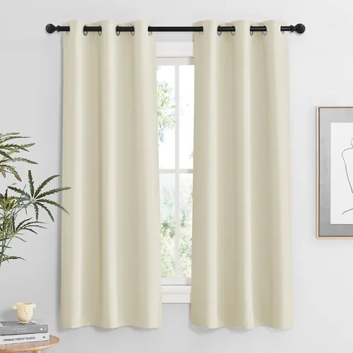 Vista 17 de RYB HOME - Cortinas para armario de 36 pulgadas, cortinas para oscurecer la habitación con ojales resistentes a la oxidación, cortinas de Aqua