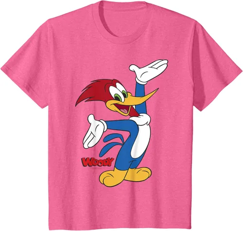 Vista 35 de Woody Woodpecker Camiseta con logotipo de cuerpo completo Negro