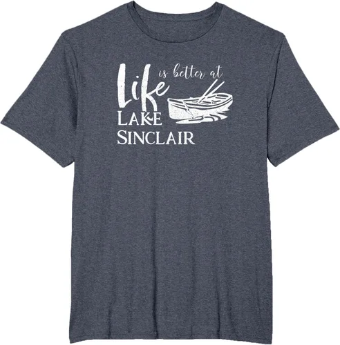Vista 81 de Life is Better at Lake Sinclair Georgia Camiseta Negro