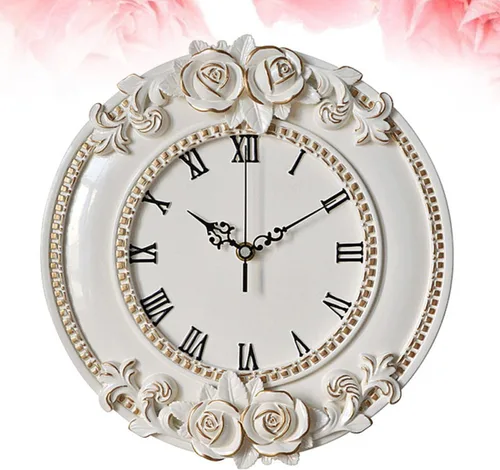 Vista 2 de BESTOYARD Reloj de pared con timbre para mujer, estilo europeo, delicado reloj práctico, decoración para el hogar, 1 ud