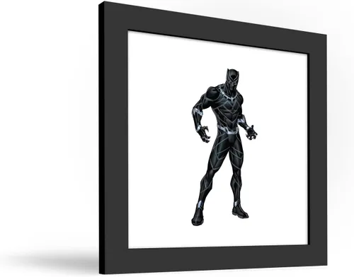 Vista 2 de Trends International Gallery Pops Marvel Comics Avengers - Póster de pared de Black Panther, 12 x 12 pulgadas, versión enmarcada en negro Versión