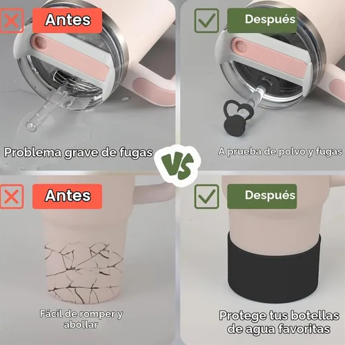Vista 4 de Juego de tapones y fundas de silicona para vasos Stanley, 7