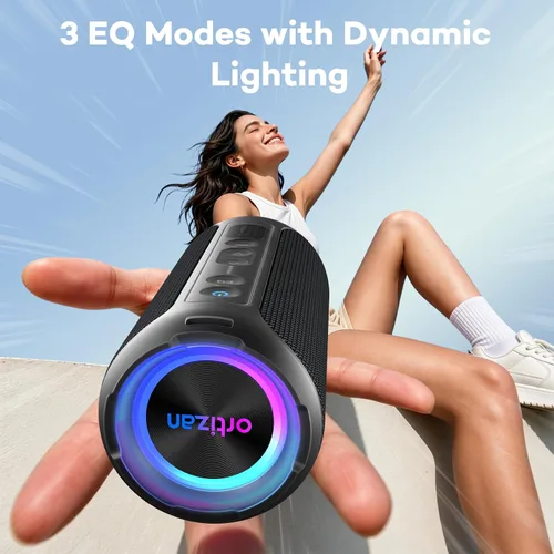 Vista 5 de Ortizan Altavoz Bluetooth portátil inalámbrico (2.ª generación), sonido fuerte de 40 W y graves profundos, 30 horas de reproducción, IPX7