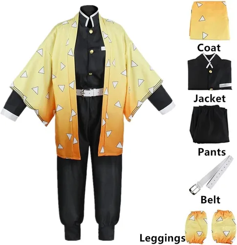 Vista 5 de HOKEPLI Anime Cosplay Costume Kimono Set Halloween Kimono Outfit Unisex